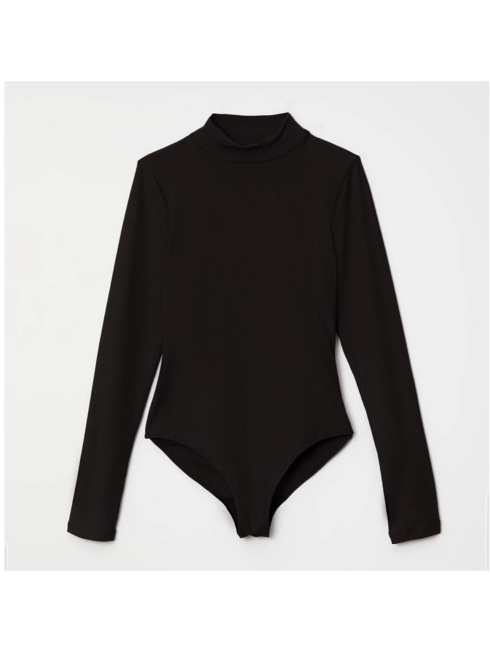 Girlfriend collective vivien mock neck bodysuit black Size Large